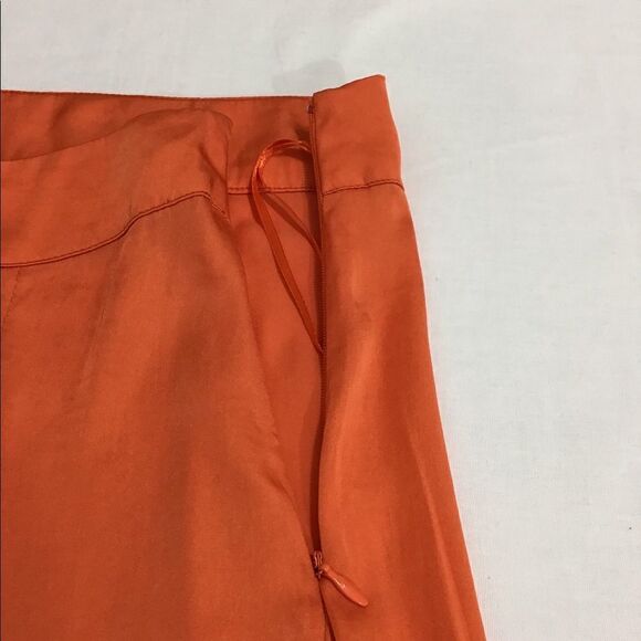 Free People LOLA ASYMMETRICAL SLIT SKIRT IN BRIGHT ORANGE Size 8 New With Tag - Picture 11 of 11